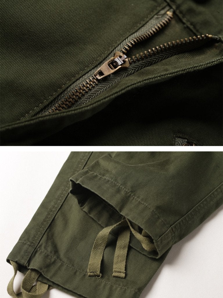 AKARMY Men's Camo Cargo Work Pants Cotton Military Army Casual Tactical Wild Combat Pants with 8 Pockets Green 32x32 - Image 4
